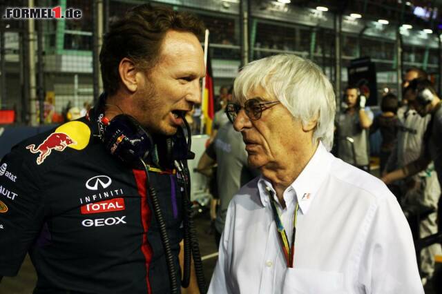 Foto zur News: Christian Horner Bernie Ecclestone (Infiniti Red Bull Racing)