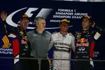 Foto zur News: Lewis Hamilton (Mercedes), Sebastian Vettel (Red Bull) und Daniel Ricciardo (Red Bull)