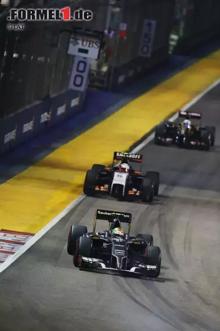 Foto zur News: Esteban Gutierrez (Sauber), Sergio Perez (Force India) und Romain Grosjean (Lotus)