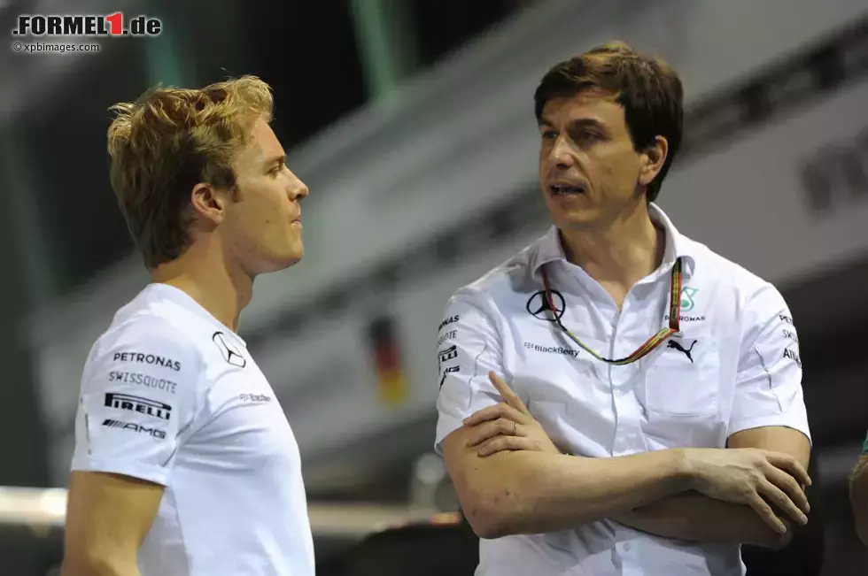 Foto zur News: Nico Rosberg (Mercedes) und Toto Wolff