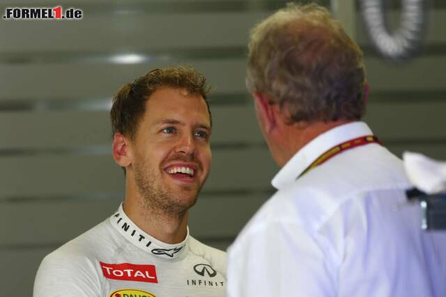 Foto zur News: Sebastian Vettel und Helmut Marko (Infiniti Red Bull Racing)