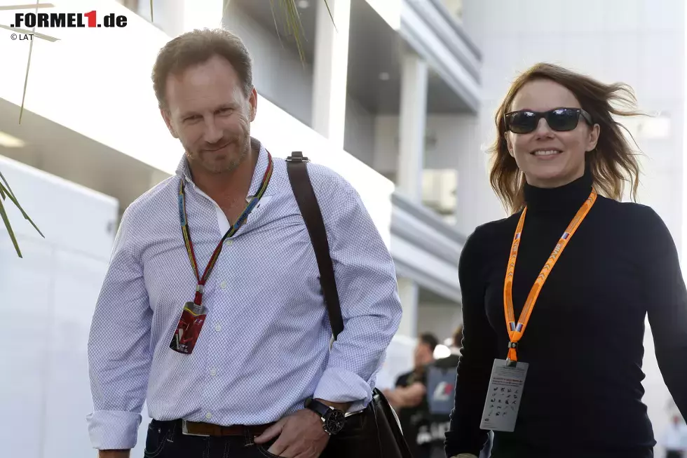 Foto zur News: Christian Horner mit Lebensgefährtin Geri Halliwell