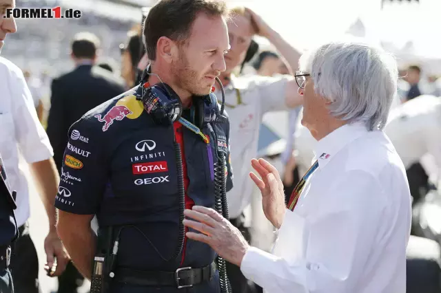 Foto zur News: Christian Horner und Bernie Ecclestone (Infiniti Red Bull Racing)