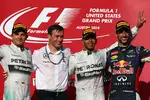 Foto zur News: Lewis Hamilton (Mercedes) gewinnt in Austin, Nico Rosberg (Mercedes) wird Zweiter vor Daniel Ricciardo (Red Bull)