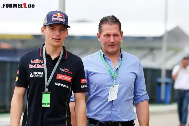 Foto zur News: Max Verstappen mit seinem Vater Jos (Scuderia Toro Rosso)