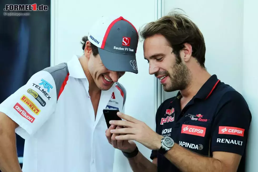 Foto zur News: Adrian Sutil (Sauber) und Jean-Eric Vergne (Toro Rosso)