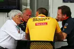 Foto zur News: Bernie Ecclestone, Helmut Marko, Cyril Abiteboul und Christian Horner