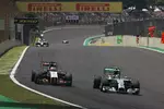 Foto zur News: Nico Hülkenberg (Force India) und Nico Rosberg (Mercedes)