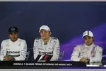 Foto zur News: Nico Rosberg (Mercedes), Lewis Hamilton (Mercedes) und Felipe Massa (Williams)