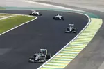 Foto zur News: Nico Rosberg (Mercedes), Lewis Hamilton (Mercedes), Felipe Massa (Williams) und Valtteri Bottas (Williams)