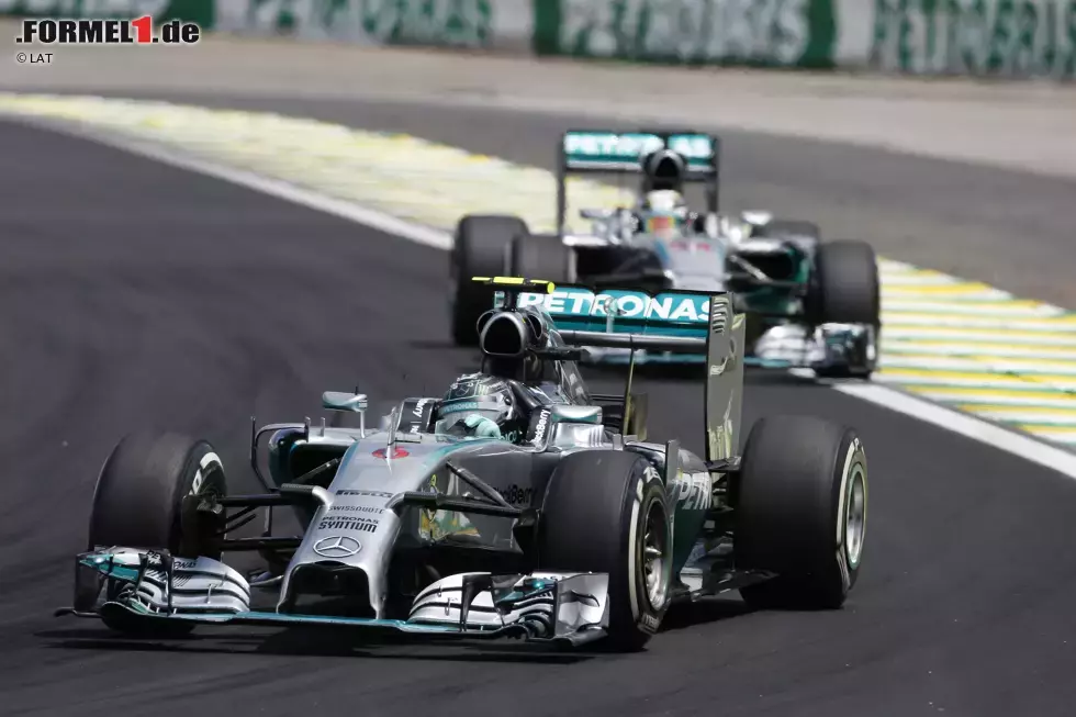 Foto zur News: Nico Rosberg (Mercedes) und Lewis Hamilton (Mercedes)