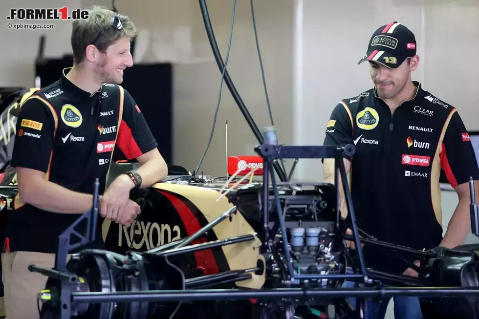 Foto zur News: Romain Grosjean (Lotus) und Pastor Maldonado (Lotus)