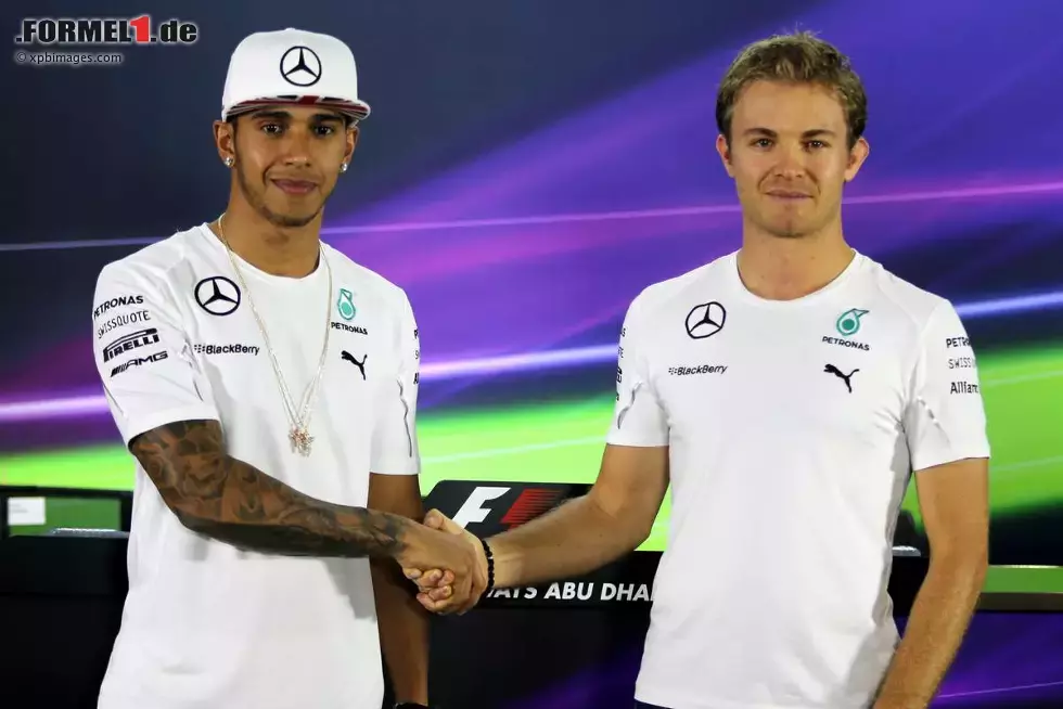 Foto zur News: Lewis Hamilton (Mercedes) und Nico Rosberg (Mercedes)