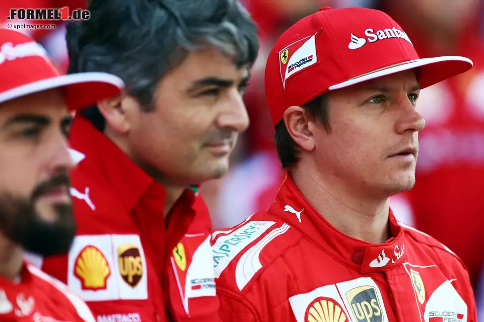 Foto zur News: Fernando Alonso (Ferrari), Marco Mattiacci und Kimi Räikkönen (Ferrari)