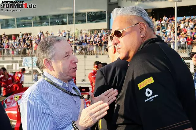 Foto zur News: Jean Todt mit Vijay Mallya (Force India)