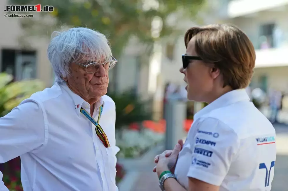 Foto zur News: Bernie Ecclestone und Claire Williams