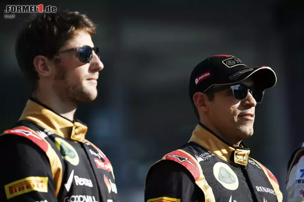 Foto zur News: Romain Grosjean (Lotus) und Pastor Maldonado (Lotus)