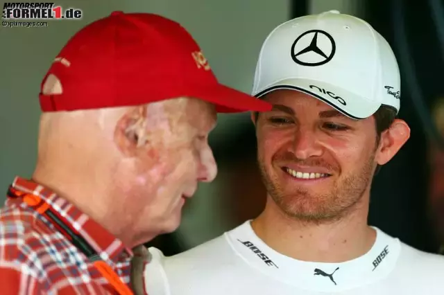 Foto zur News: Niki Lauda Nico Rosberg (Mercedes AMG Petronas Formula One Team)