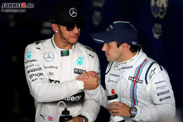 Foto zur News: Lewis Hamilton (Mercedes) und Felipe Massa (Williams)