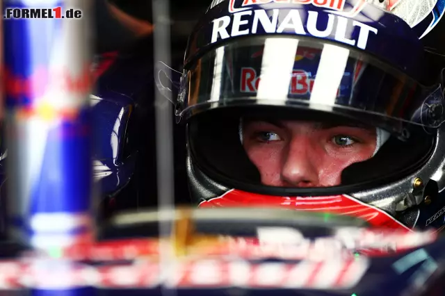 Foto zur News: ...Max Verstappen (Scuderia Toro Rosso), der als Formel-1-Neuling damit unter den schwierigen Bedingungen eine tolle Vorstellung zeigte