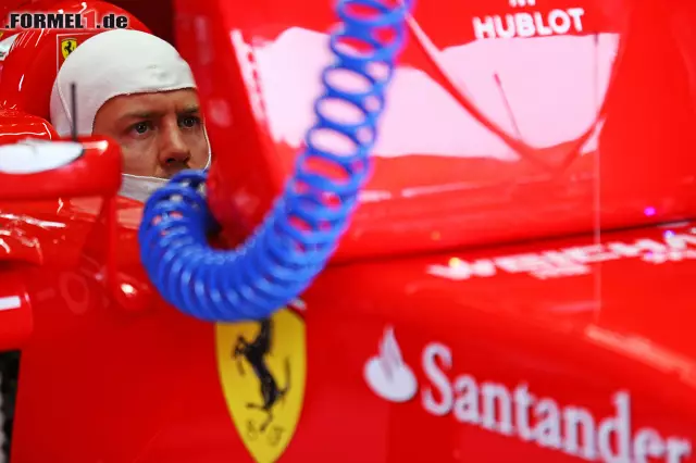 Foto zur News: Besser lief es für Räikkönens Teamkollegen Sebastian Vettel. Der Deutsche verpasste die Pole am Ende nur um 0,074 Sekunden