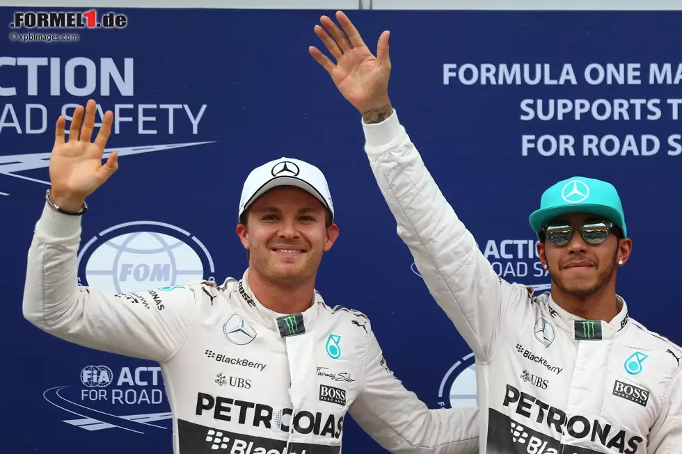 Foto zur News: Nico Rosberg (Mercedes) und Lewis Hamilton (Mercedes)