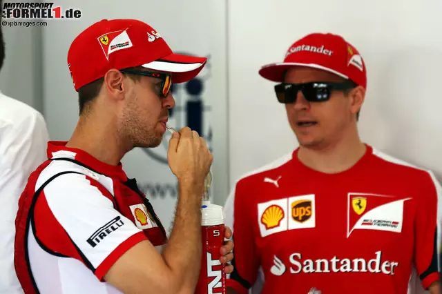 Foto zur News: Sebastian Vettel und Kimi Räikkönen (Scuderia Ferrari)