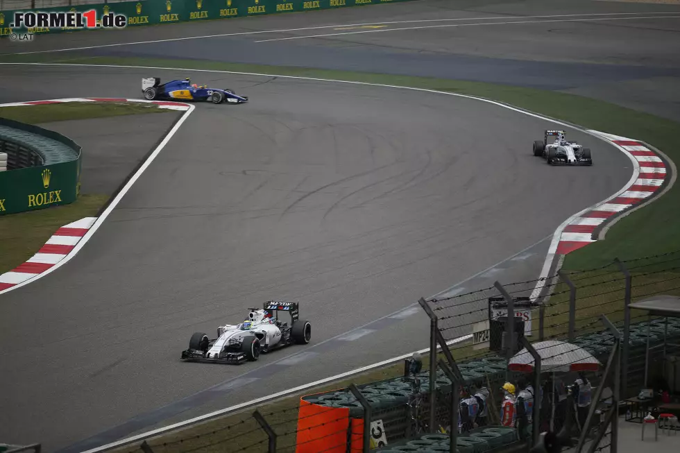 Foto zur News: Felipe Massa (Williams), Valtteri Bottas (Williams) und Felipe Nasr (Sauber)