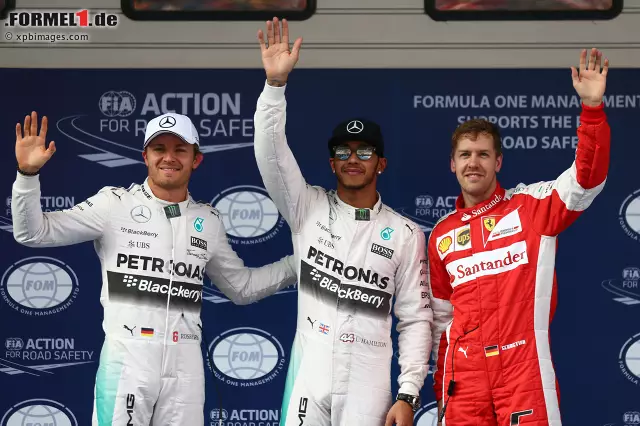 Foto zur News: Nico Rosberg, Nico Rosberg und Sebastian Vettel