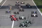 Foto zur News: Lewis Hamilton (Mercedes), Nico Rosberg (Mercedes), Sebastian Vettel (Ferrari) und Felipe Massa (Williams)