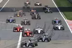 Foto zur News: Lewis Hamilton (Mercedes), Nico Rosberg (Mercedes), Sebastian Vettel (Ferrari) und Felipe Massa (Williams)