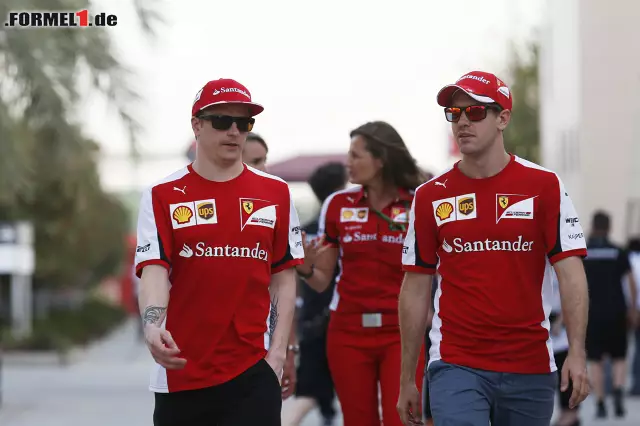 Foto zur News: Kimi Räikkönen und Sebastian Vettel (Scuderia Ferrari)