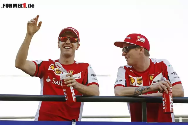 Foto zur News: Sebastian Vettel und Kimi Räikkönen (Scuderia Ferrari)