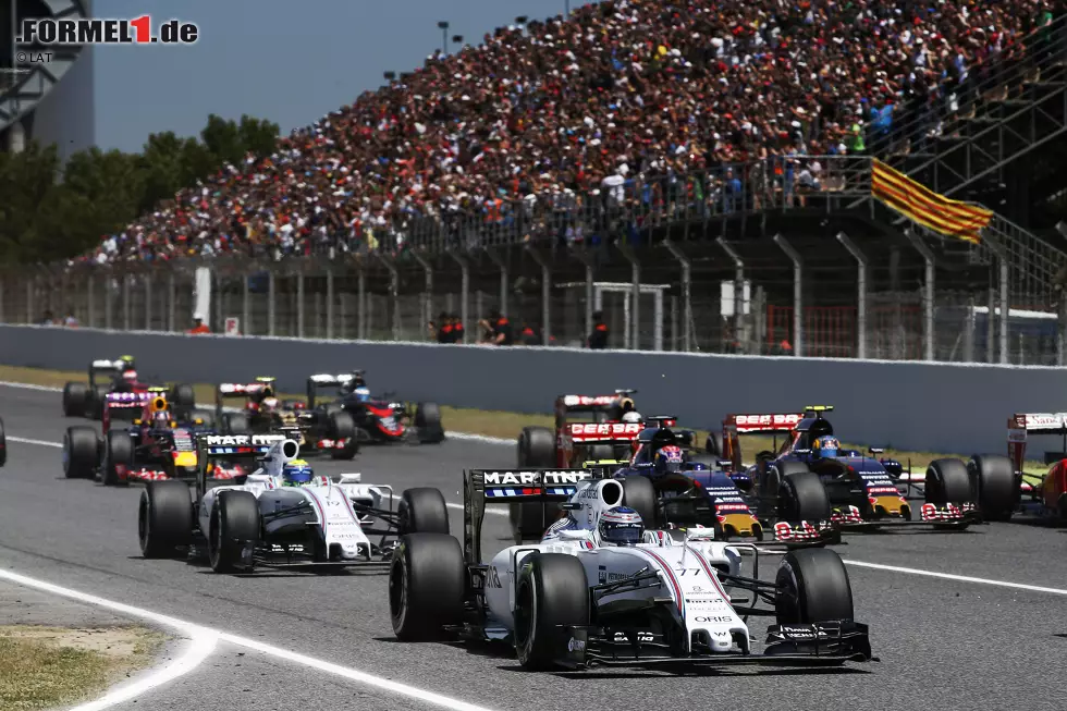 Foto zur News: Valtteri Bottas (Williams), Felipe Massa (Williams), Max Verstappen (Toro Rosso), Carlos Sainz (Toro Rosso), Romain Grosjean (Lotus) und Daniil Kwjat (Red Bull)