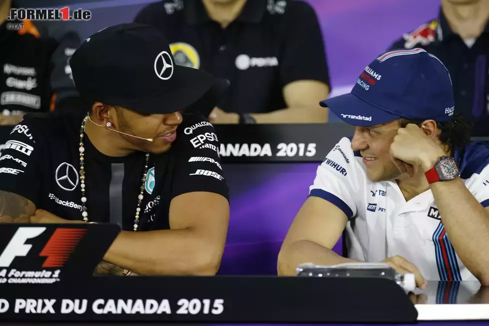 Foto zur News: Lewis Hamilton (Mercedes) und Felipe Massa (Williams)