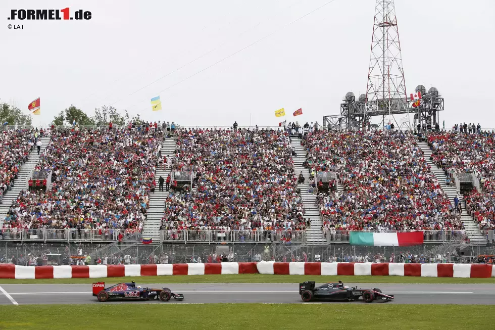 Foto zur News: Fernando Alonso (McLaren) und Carlos Sainz (Toro Rosso)