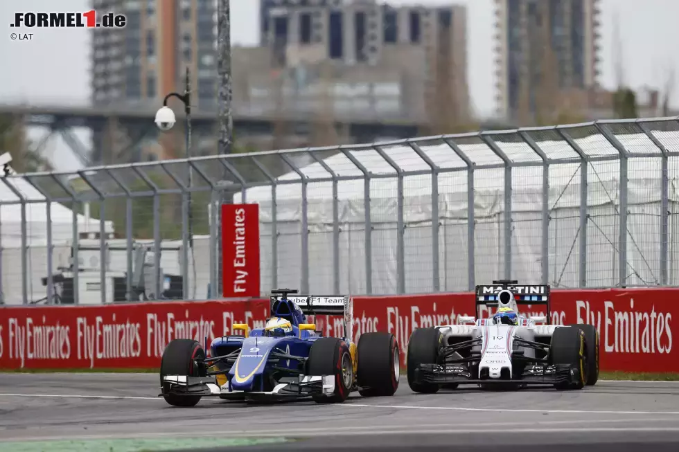 Foto zur News: Marcus Ericsson (Sauber) und Felipe Massa (Williams)