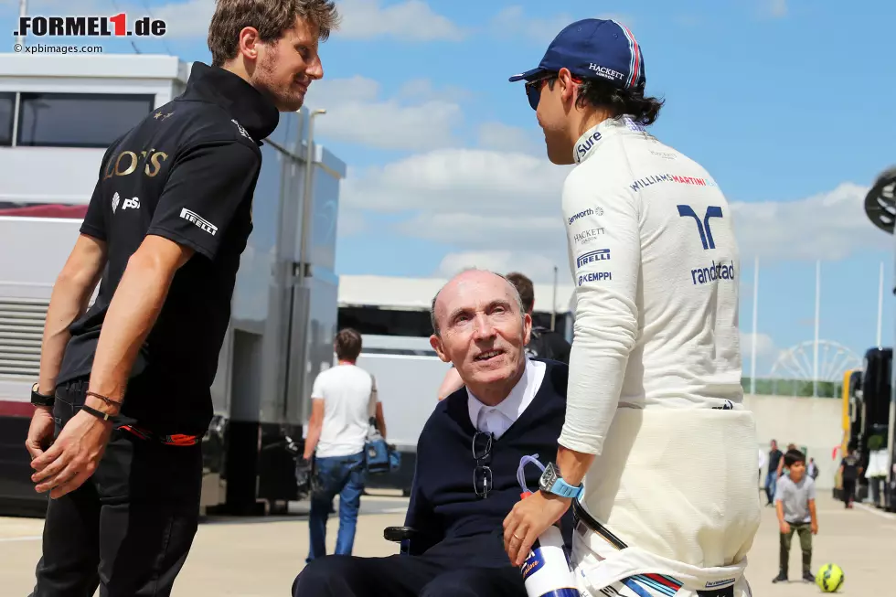 Foto zur News: Romain Grosjean (Lotus), Frank Williams und Felipe Massa (Williams)