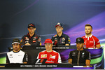 Foto zur News: Max Verstappen (Toro Rosso), Daniil Kwjat (Red Bull), Will Stevens (Manor-Marussia), Lewis Hamilton (Mercedes), Kimi Räikkönen (Ferrari) und Fernando Alonso (McLaren)