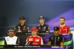 Foto zur News: Max Verstappen (Toro Rosso), Daniil Kwjat (Red Bull), Will Stevens (Manor-Marussia), Lewis Hamilton (Mercedes), Kimi Räikkönen (Ferrari) und Fernando Alonso (McLaren)