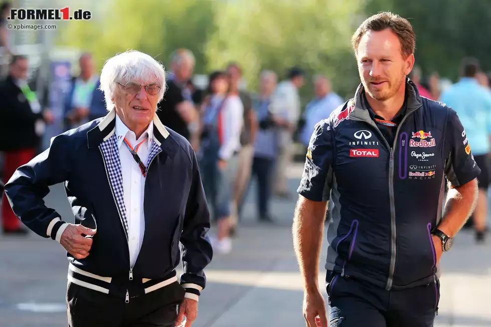 Foto zur News: Bernie Ecclestone und Christian Horner