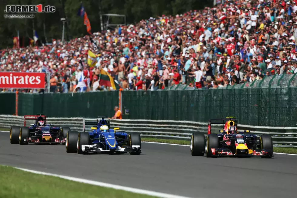 Foto zur News: Marcus Ericsson (Sauber) und Daniil Kwjat (Red Bull)