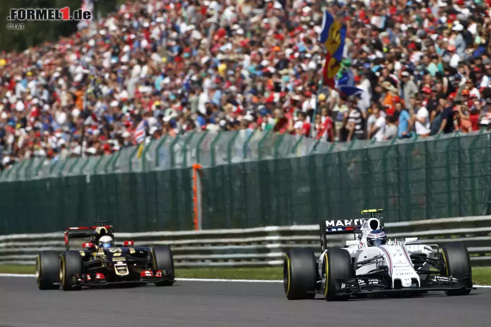 Foto zur News: Valtteri Bottas (Williams) und Romain Grosjean (Lotus)