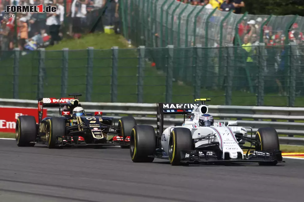 Foto zur News: Valtteri Bottas (Williams) und Romain Grosjean (Lotus)