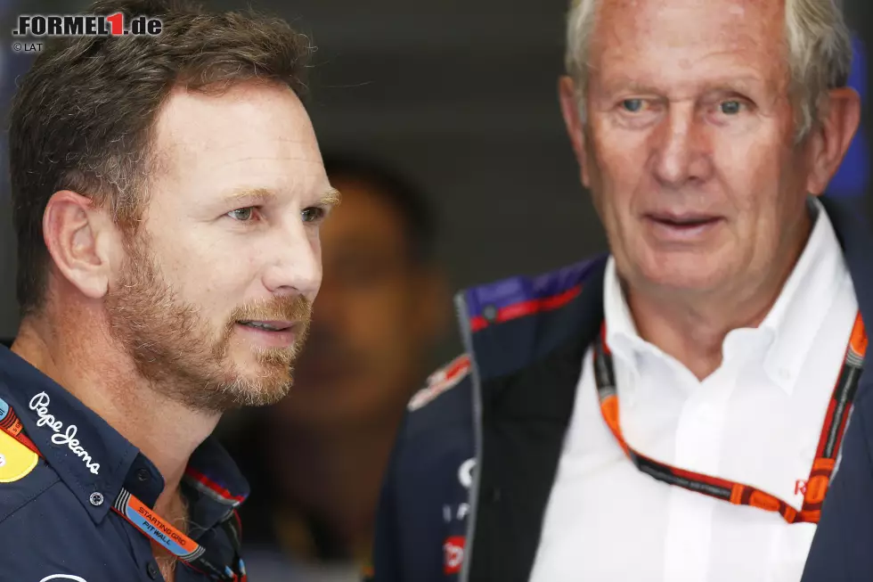 Foto zur News: Christian Horner und Helmut Marko (Red Bull)