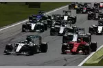 Foto zur News: Lewis Hamilton (Mercedes), Sebastian Vettel (Ferrari) und Felipe Massa (Williams)