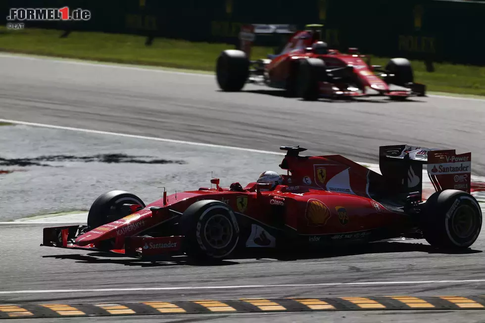 Foto zur News: Sebastian Vettel (Ferrari) und Kimi Räikkönen (Ferrari)