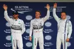 Foto zur News: Lewis Hamilton (Mercedes), Nico Rosberg (Mercedes) und Valtteri Bottas (Williams)