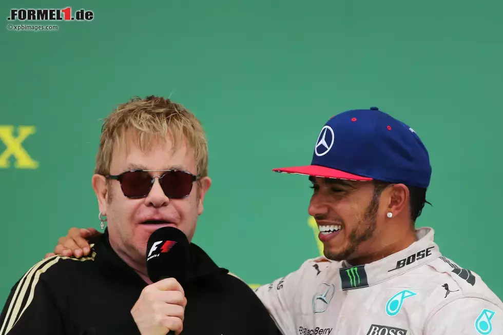 Foto zur News: Lewis Hamilton (Mercedes) und Elton John