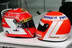 Foto zur News: Helme von Felipe Nasr (Sauber) und Niki Lauda (Mercedes)